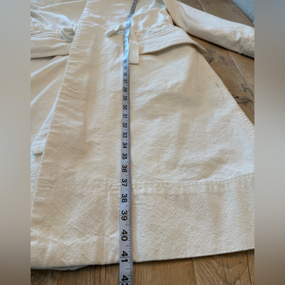 Everlane Women's Cream Cotton Utility Jacket Trench M - Picture 8 of 14